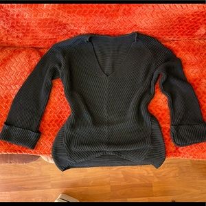 Black knit sweater